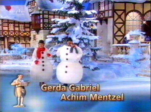 Herbert Roth Gala, Gerda Gabriel und Achim Menzel als Schneefrau und Schneemann